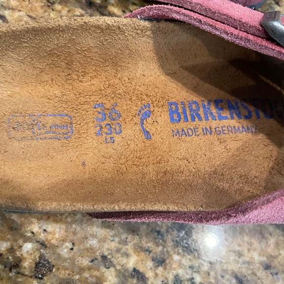 Birkenstock Pink Suede Sandals - Picture 7 of 11